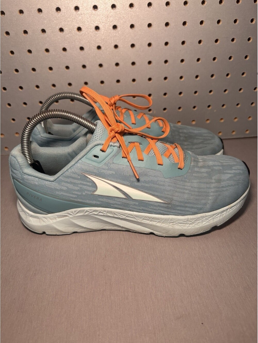 Altra Rivera Road Running Shoes Womens Sz 9 Light Blue Orange Sneakers